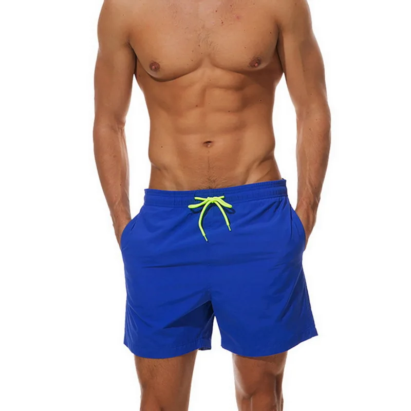 dark blue 1 Laamei мужские пляжные шорты, летние пляжные шорты, мужские дышащие шорты с эластичной резинкой на талии, мужские шорты размера плюс 3XL - Цвет: dark blue 1