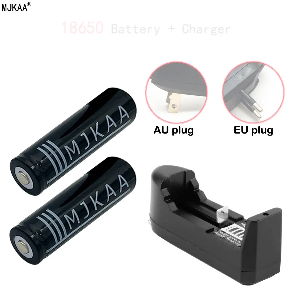 

4pcs 18650 3100mAh Batteries + Single Slot Charger for 18650 Li-ion 3.7V Rechargeable Batteries