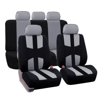 

FLY5D Canvas Car Seat Cover 9 Pieces Set No.3 Universal Fitment Comfortable And No Easy Shift Suitable For Most Cars And Etc