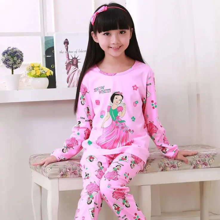 

2018 kids pajamas sets Lovely cartoon Sleepwear Children Home wear Boys Girls long-sleeved nightwear models baby Clothes NSL360