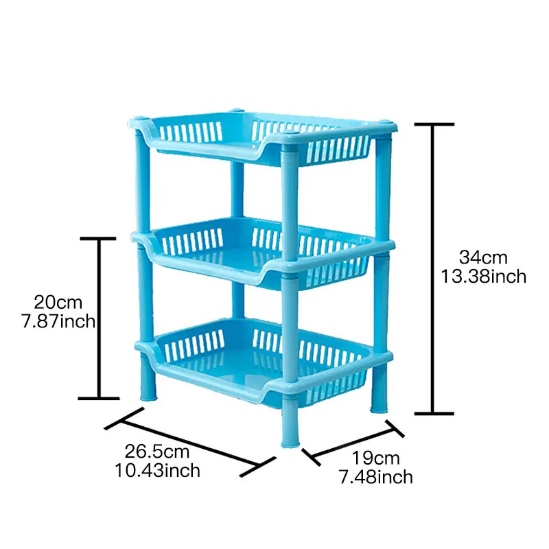 DINIWELL متعددة طبقة أشتات تخزين حامل رف للمطبخ الحمام سطح المكتب ماكياج المنظم البلاستيك تخزين عرض الرف