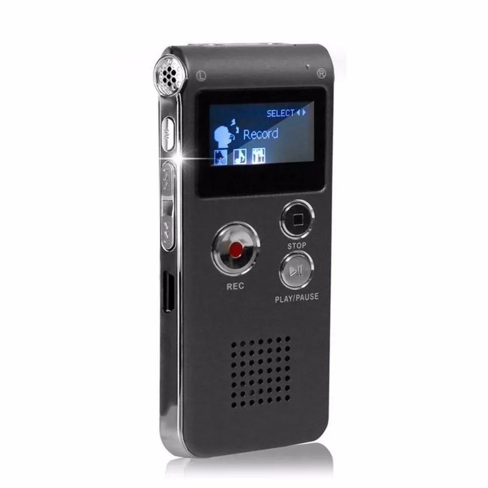 Multifunction Digital Voice Recorder 8G USB Rechargeable LCD Display
