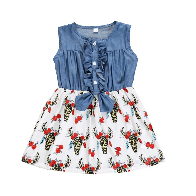 Baby Girl Cute Rabbit Harness Dress Sleeveless Mini Dress Age 1-6 Year