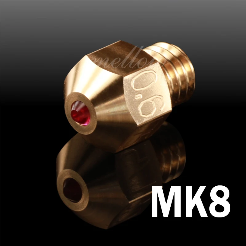 Mellow High Temperature 3d Printer NF-v6/mk10/mk8 Ruby Nozzle For Flashforge Micro Swiss Cr10 Mk8 E3d V6 Hotend - Цвет: MK8