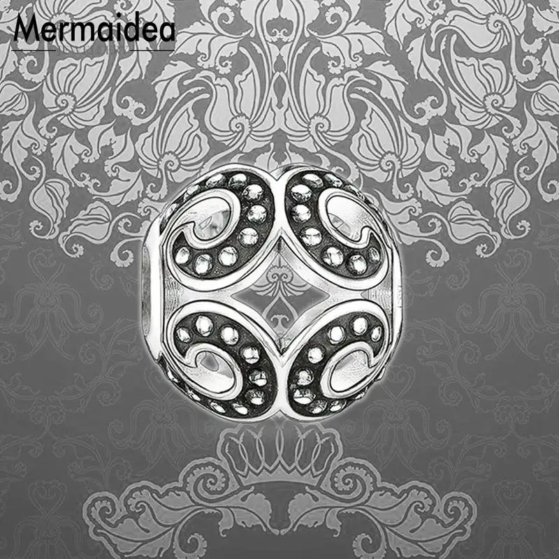 

DIY Beads Black Wave 5mm Hole Fashion Silver Jewelry Trendy Gift For Women Men Boy Girl Fit Bracelets Beads for Beadwork