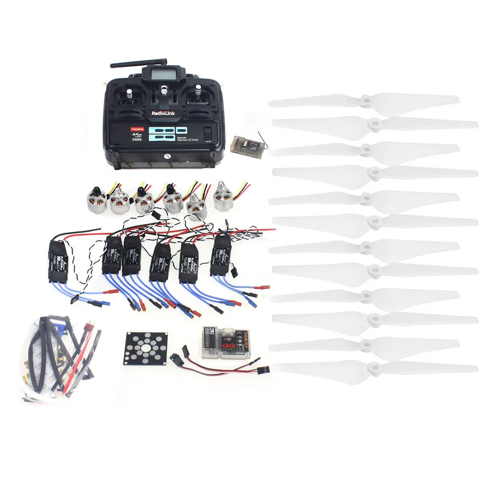 

DIY Drone Quadcopter Kit :T8FB 8CH Transmitter 30A ESC 920KV Motor QQ Multi-rotor Flight Control Board 9443 propellers F14711-K