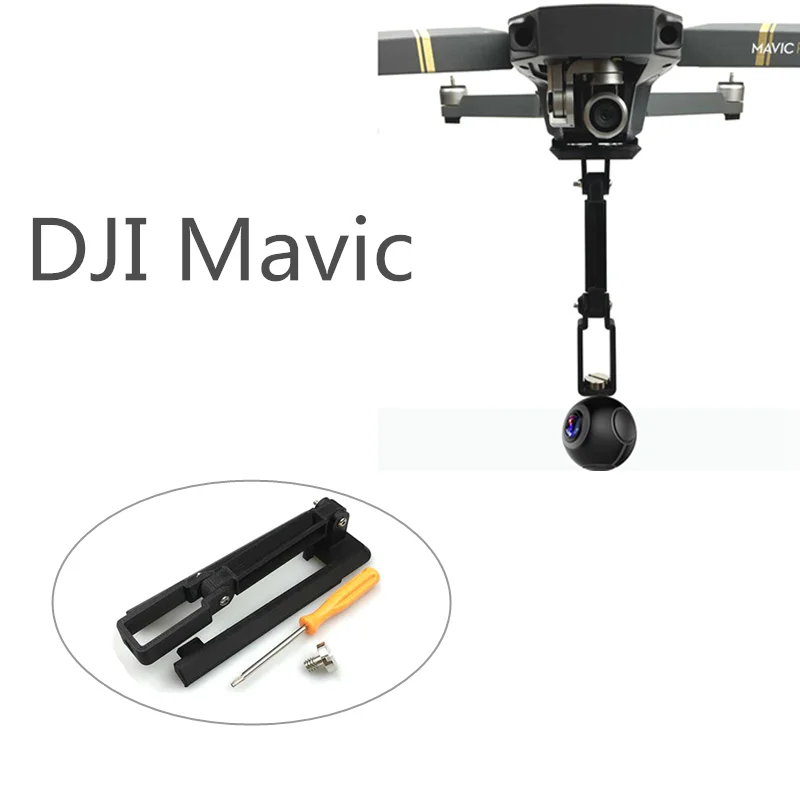  for DJI Mavic Pro Accessories 360 Degree Camera Clip with 1/4 Tripod Bracket Lifting Holder Mount 3