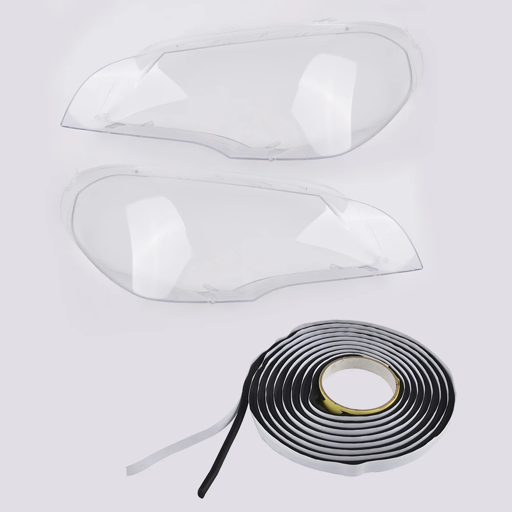 

Auto Headlight Clear Lens Shell Cover & Glue For BMW X5 E70 2007 2008 2009 2010 2011 2012 2013