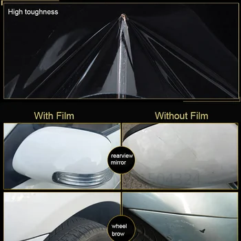 10/20/30/40/50x100cm Rhino Skin Protective Film Car Bumper Hood Paint Protection Sticker Anti Scratch Clear Transparence Film 5