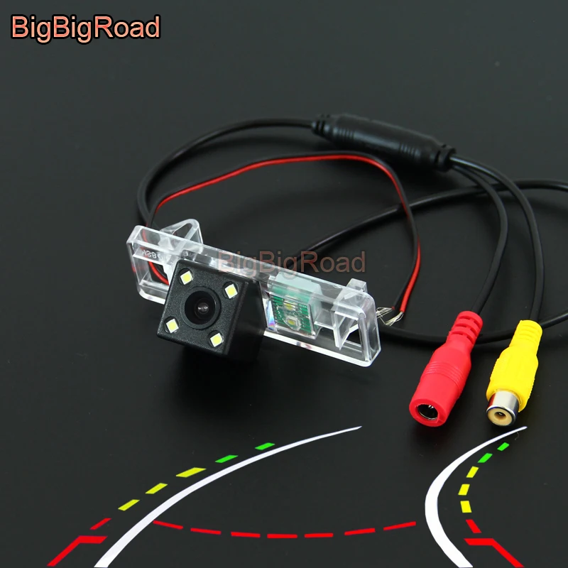 

BigBigRoad Car Intelligent Dynamic Tracks Backup CCD Camera For peugeot 308 307 307cc 408 508 2008 3008 3008CC 5D Crossover