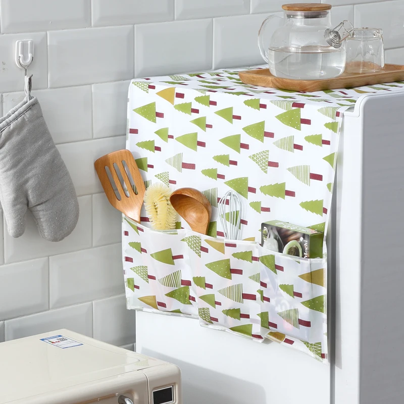 

vanzlife Household refrigerator cloth dust multi-purpose bag appliance top waterproof dust cover towel refrigerator hanging bag