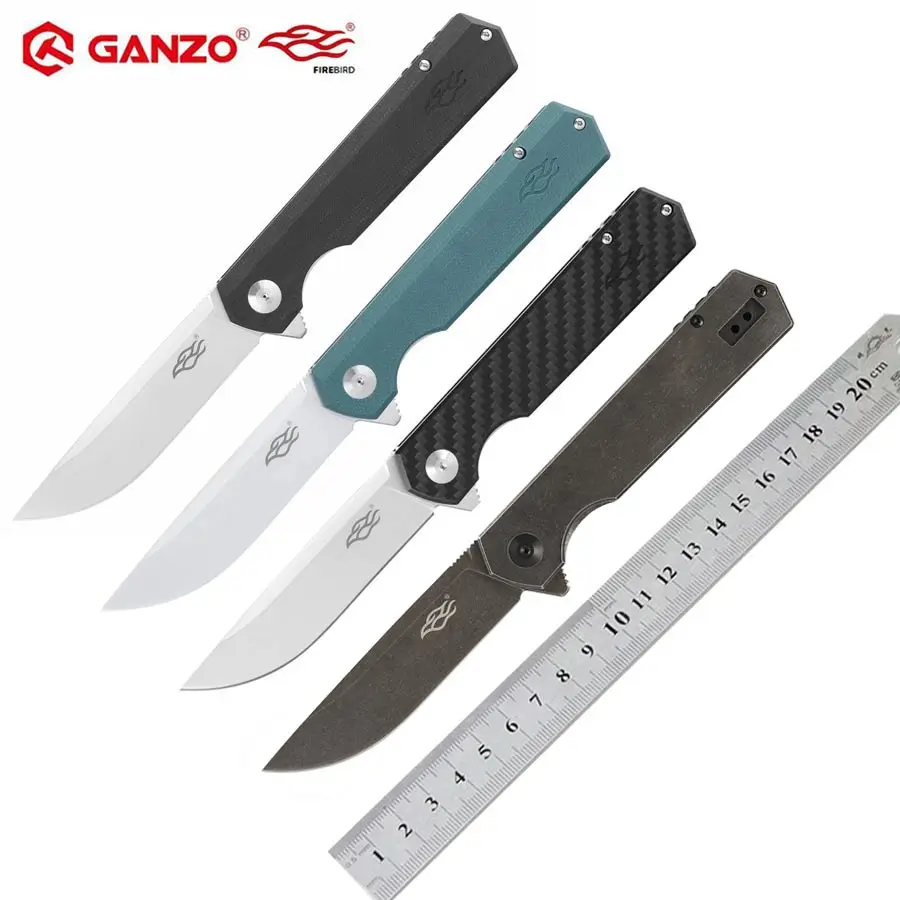 Online Ganzo de Firebird FH11 FH13 D2 hoja G10 o de fibra de carbono mango plegable cuchillo herramienta de supervivencia de bolsillo cuchillo táctico edc al aire libre herramienta