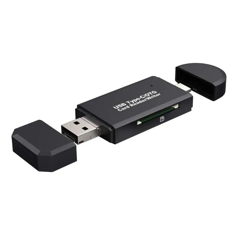 Type C+ Micro USB+ USB2.0 3 в 1 OTG Кардридер высокоскоростной USB2.0 считыватель карт памяти для Android компьютера