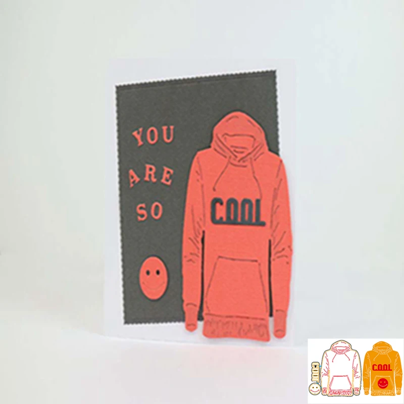 

Cool Hoodie Sweater Pattern Metal Cutting Dies Stencil For Scrapbooking Album Embossing Decorative DIY Handcrafts Templates