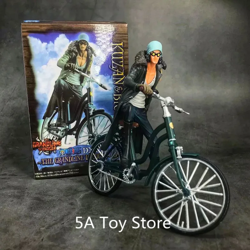 

Anime One Piece Figure Kuzan Riding A Bicycle PVC Action Figure Collection Model Toy Doll 15cm