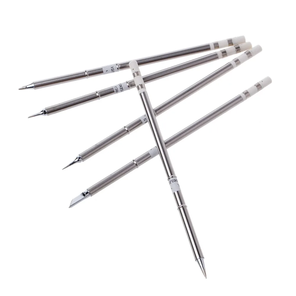 5 Pcs T12 Series Solder Iron Tips For Hakko FX951 BAKON 950D Soldering Station Welding Tips 5 Pcs T12 Series Solder Iron Tips For Hakko FX951 BAKON 950D Soldering Station Welding Tips