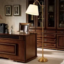 Американский кантри ткань абажур торшер ретро светильник для спальни благородный светильник для учебы кафе бар декоративный светильник