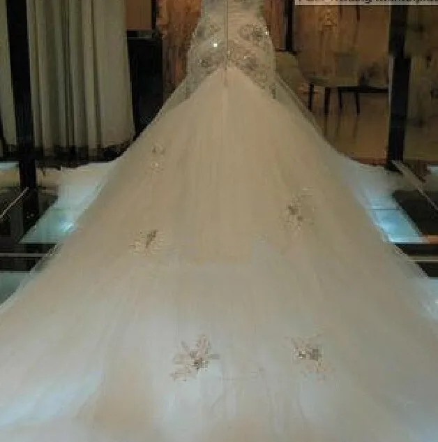 New-Gorgeous-Crystals-Beads-Appliques-Tulle-Mermaid-Wedding-Dresses-Bridal-Gown-Size-2-4-6-8 (4)