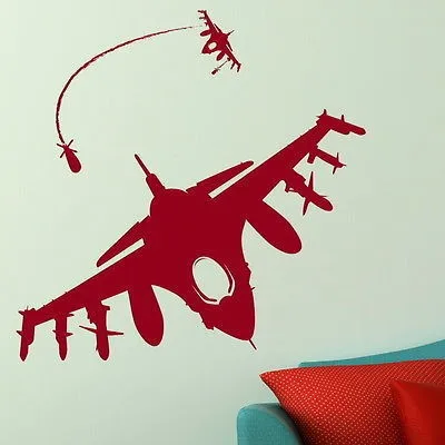 Fighter-Jet-Big-decor-sticker-Wall-Sticker-Vinyl-Decal-Art-home-decoration
