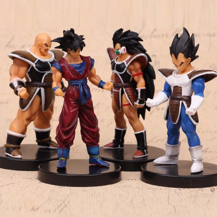 

NEW hot 13cm 4pcs/set Dragon ball Super Saiyan Son Goku Raditz Vegeta action figure toys collection Christmas