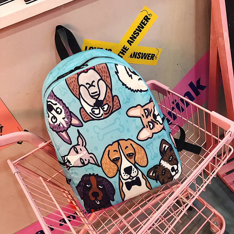 Menghuo New Women Backpacks Girls School Bag 3D Cartoon Cat School Backpack Bag For Girls Printing Backpack Travel Bags Mochilas (17)