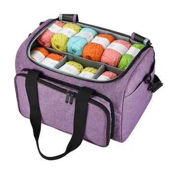 

DIY Yarn Knitting Storage Bag Household Crochet Hook Thread Yarn Wool Organizer Case Sewing Kit Case DIY Yarn Travel Bag For Mom