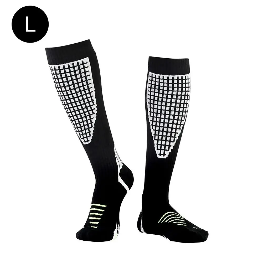 Плотные Лыжные носки, сохраняющие тепло, спортивные носки, дышащие, пот, баскетбольные Носки, модные носки, мягкие и удобные - Цвет: M