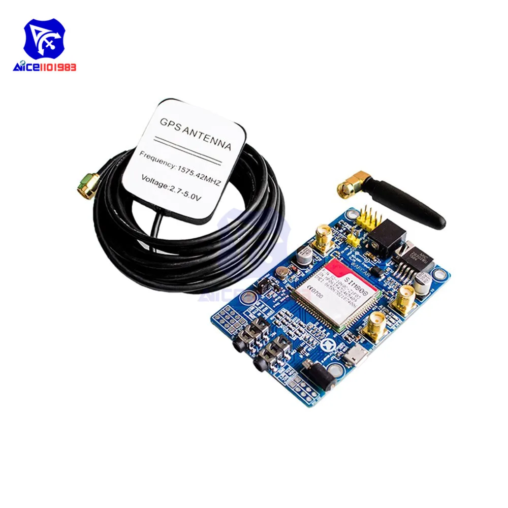 Модуль diymore SIM808 GSM GPRS GPS макетная плата с IPX SMA антена антенна поддержка сети 2G для