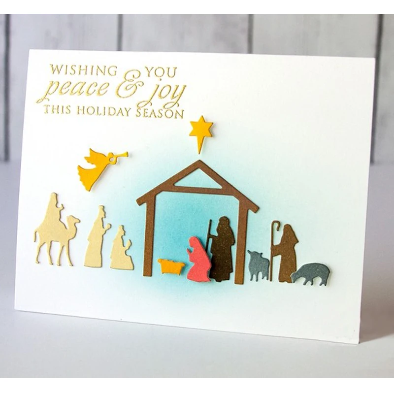 

Pilgrimage Genuflection Nativity Metal Cutting Dies Stencils for DIY Scrapbooking Paper Cards Craft Making Fun Decor New 2019