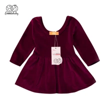 Милое осенне-зимнее платье для девочек; платье с длинными рукавами в стиле ретро для маленьких девочек; рождественское плиссированное платье для девочек; коллекция года; платье для маленьких девочек