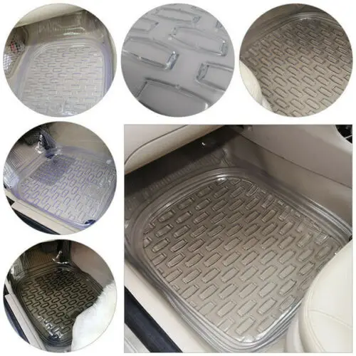 

Universal 5Pcs/Set Car Floor Mat Clear PVC Front+Rear+Rear Middle Foot Pads Rugs Transparent Mat Non-slip Wear Resistant