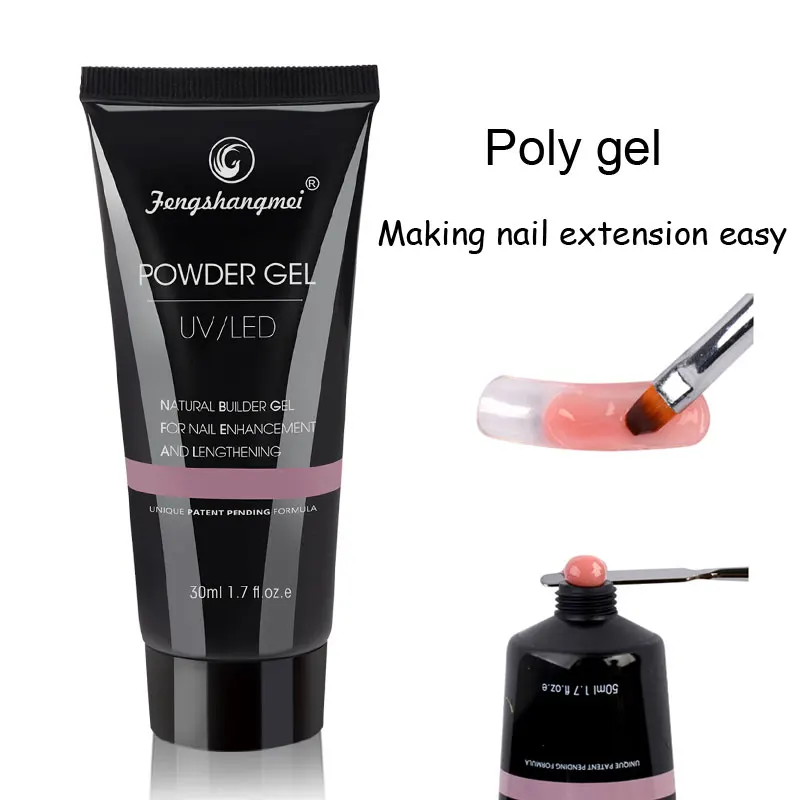 Fengshangmei 30g Poly Gel para extensiones de uñas Builder UV Gel esmalte de uñas diseño de arte Poligel Gel barniz camuflaje Poligel Fengshangmei 30g Poly Gel para extensiones de uñas Builder UV Gel esmalte de uñas diseño de arte Poligel Gel barniz camuflaje Poligel