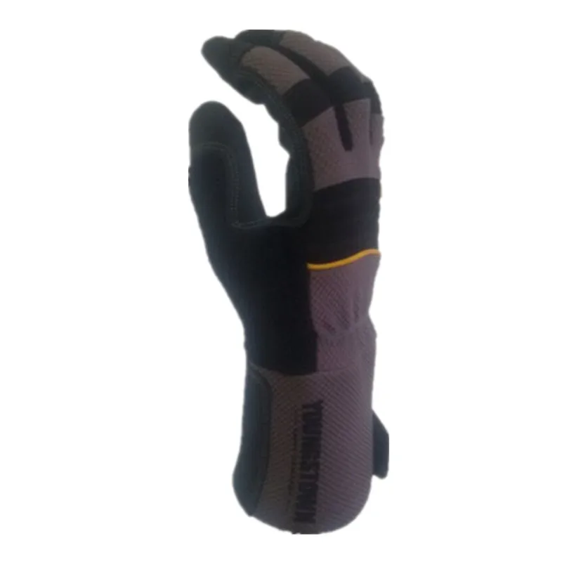 Сверхмощный благодаря безопасности манжеты и нескользящей подкрепление производительность работы перчатка (X-Large, серый)