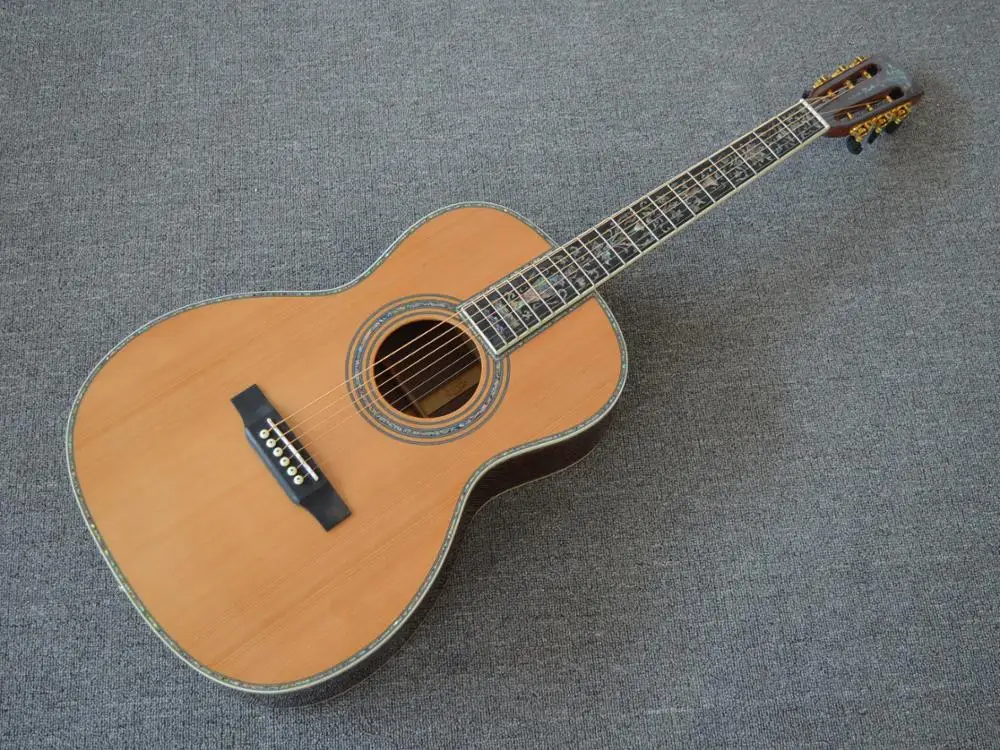 

High quality 000 style classic acoustic Guitar,Real abalone,Solid spruce top,OEM Ebony fingerboard 39 inch Acoustic Guitar