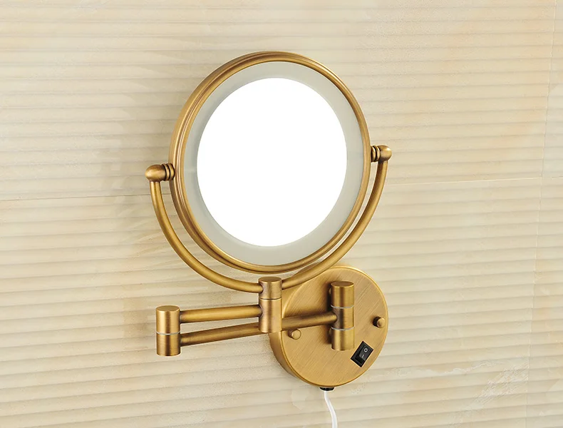 Us 59 5 Bathroom Mirror 8 Inch Led Lighted Makeup Magnify 3x 5x Magnification Swivel Arm Antique Bronze Solid Br In Bath Mirrors Us 59 5 Bathroom Mirror 8 Inch Led Lighted Makeup Magnify 3x 5x Magnification Swivel Arm Antique Bronze Solid Br In Bath Mirrors