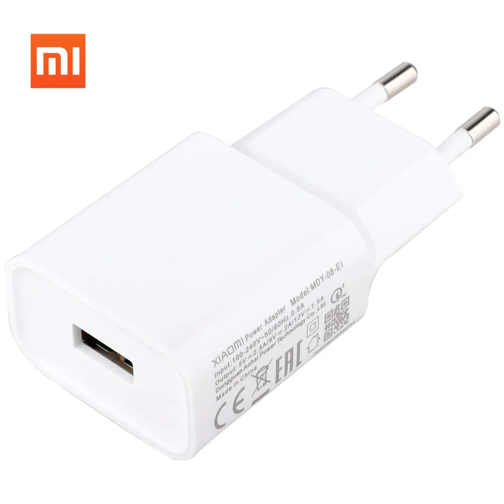 

Xiaomi Original Charger 2.5A 9V/2A EU Quick Fast QC 3.0 Type-C USB Data Cable Travel Charging Adapter For Mi 5 6 8 Redmi Note 7