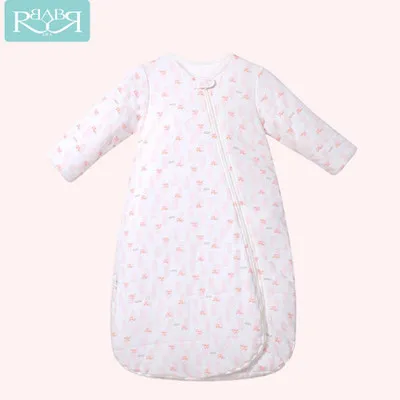 Babyruler/2 цвета; хлопковый мягкий спальный мешок для маленьких детей; Рождественская Пижама; Oonesie; детская суперплотная зимняя одежда для сна; пеленка - Цвет: M(Pink)