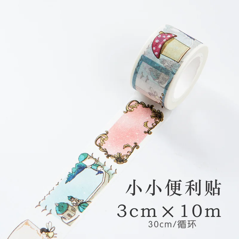 

MIKIMOOD and paper tape the small post-it note 3 cm wide 10 m long can tear tape, is pure and fresh