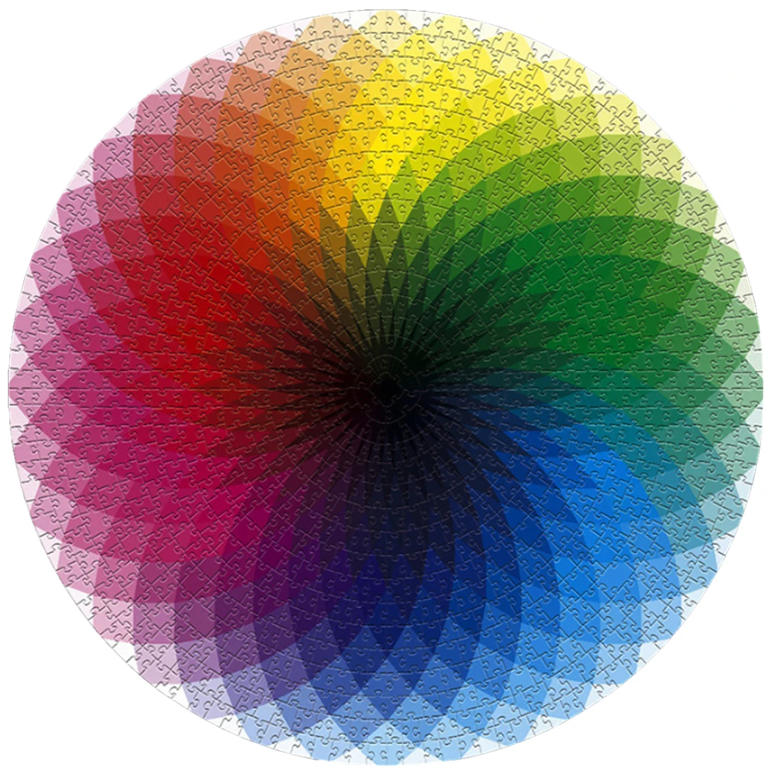 

1000Pcs/set Rainbow Pattern Jigsaw Toy Paper Puzzles Educational Brain Train Toy Gift Toy For Children- Colorful