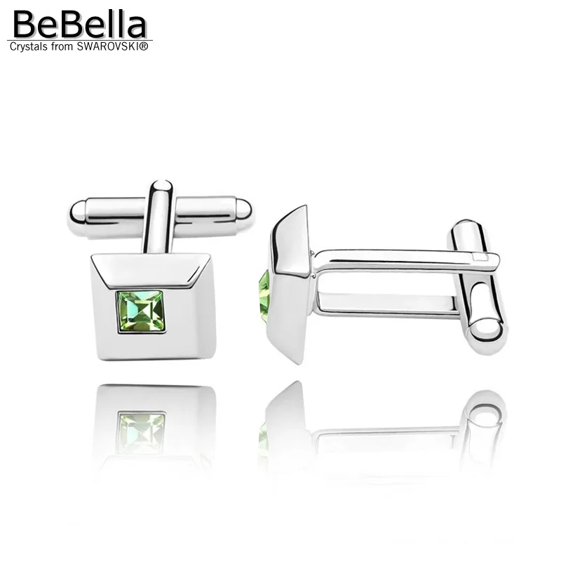 Запонки BeBella с кристаллами Сваровски оригинальные модные для мужчин подарок на