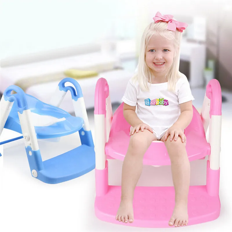 2018 baby toilet Candy Color Folding Ladder Convenience Children