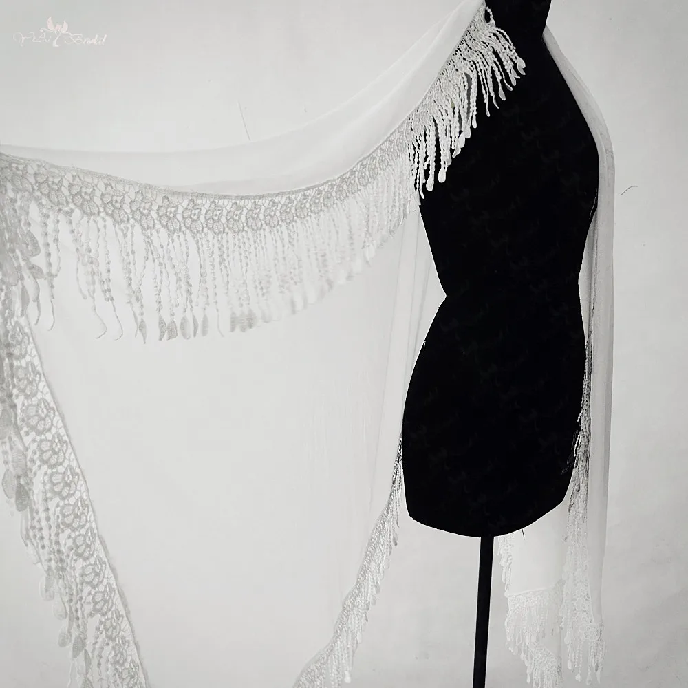 

RSV48 Chiffon Bolero Tassel Edge Wedding Shawl