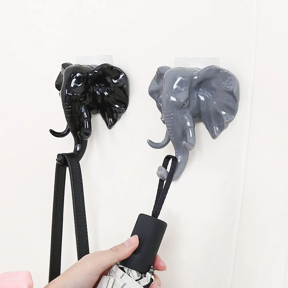 

Elephant Head Self Adhesive Wall Door Hook Hanger Bag Keys Sticky Holder Dropshipping Mar07