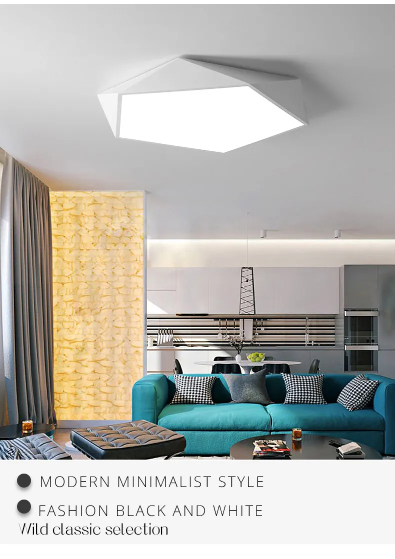 DX 3D Pentagon Led Ceiling Lights (7)