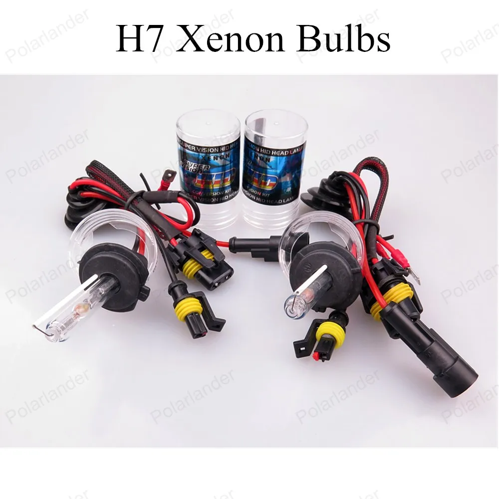 35Wx2 Car HID Xenon replacement bulb H7 6000K car xenon light free shipping in Car Headlight