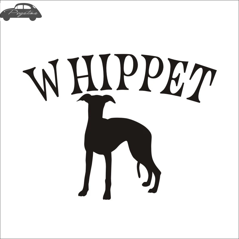 Car WHIPPET Car Pet Shop Sticker Dog Decal Posters Vinyl Wall Art Decals Pegatina Quadro Parede Decor Mural Pet Shop Sticker