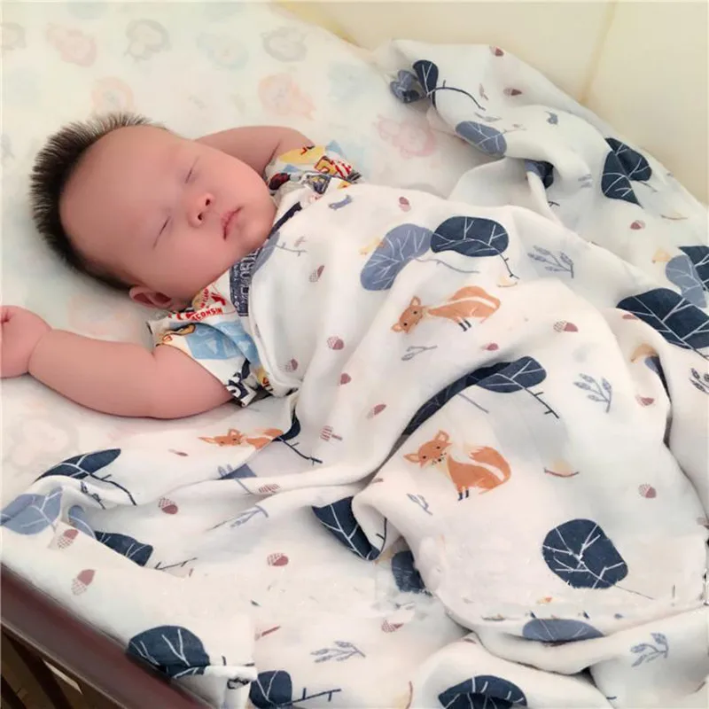 Muslin Newborn Baby Blankets aden Anais  Bamboo Fiber Soft Supplies Infant Baby Multifunctional Wrap Swaddle Gauze Bath Towel