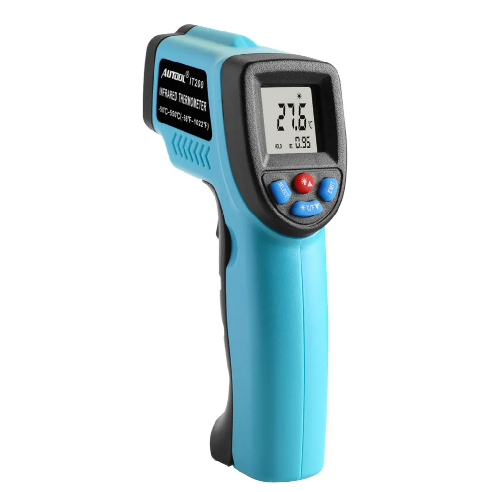 AUTOOL IT200 Digital Infrared Thermometer Industrial LCD Screen Non