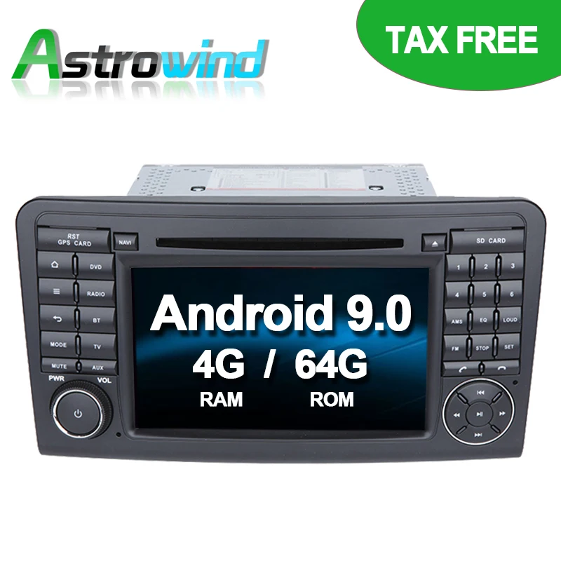 

64G ROM No Tax Android 9.0 Car DVD Player GPS Navigation for Mercedes ML Class W164, ML350, For Mercedes GL Class X164