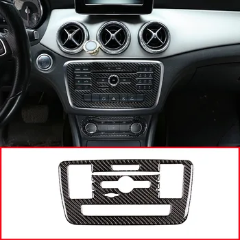 

Real Carbon Fiber Car Center Console CD Decoration Sticker For Mercedes Benz GLA CLA A Class W176 C117 X156 2015-18 Accessories